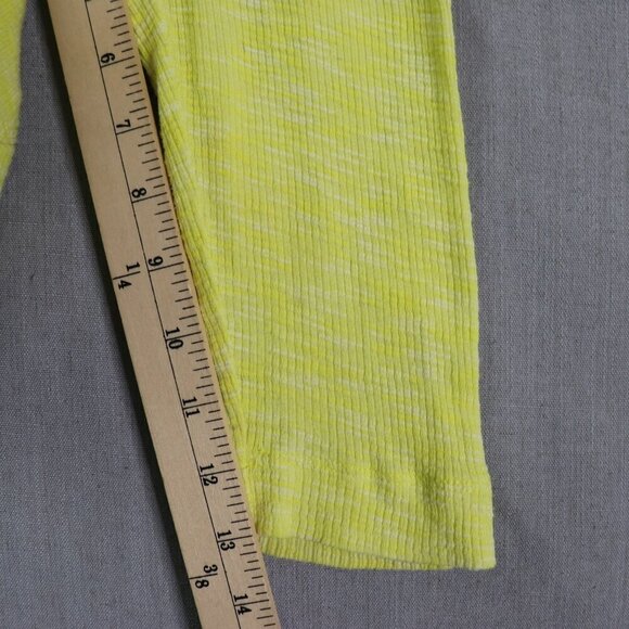 Anthropologie Waffle Knit Long Sleeve Top Drop Shoulder Asymmetrical Hem Tee M - Picture 8 of 12